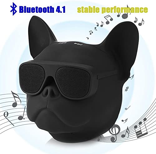 SYOSI Dog Shaped Creative Speaker, French Bulldog Shaped HI-FI Wireless Speaker with 32G Capacity, Bluetooth 4.1, Portable, Perfect for Home, Long Time Use