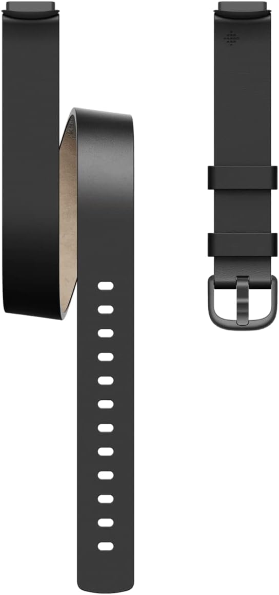 Fitbit Luxe,Leather Double Wrap,Black,One Size