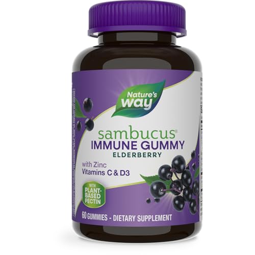 Nature'S Way SambucUS Elderberry Adult'S Immune Boost Gummies, 60 Gummies