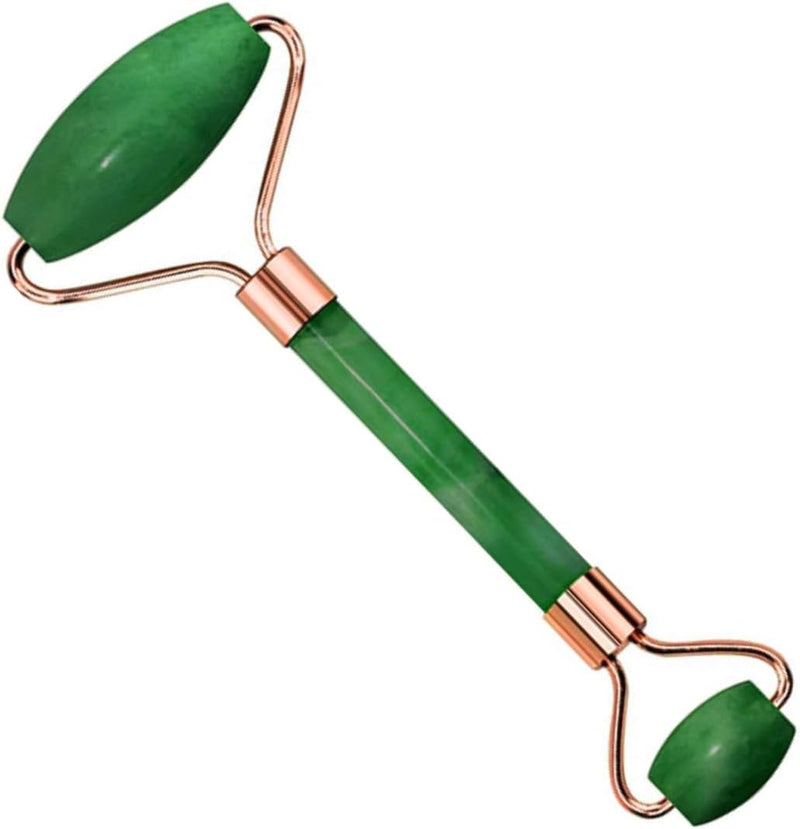 Facial Tools & Face Roller for Wrinkless Natural Skincare Tool Jade Roller for Face (Green), Mint Green Tea Jade Crystal Facial Roller