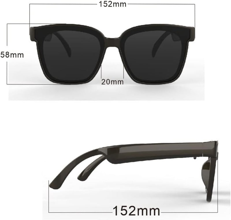 Smart Glasses, Bluetooth Audio Sunglasses, sunshine Bluetooth Sunglasses,Open Ear Style Smart Glasses Listen Music and Calls with Volume UP and Down,Bluetooth 5.0 Audio Glasses and IP44 Waterproof