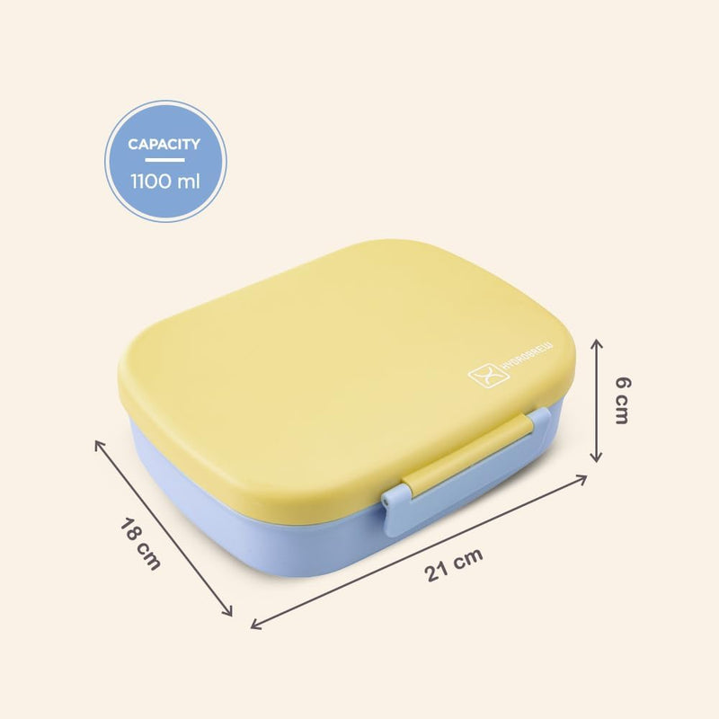 Smart Serve Bento Lunch Box 1100 ml, 5 compartment - Sunny Sky