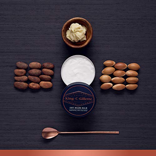 King C. Gillette Men?? Soft Beard Balm Deep Conditioning with Cocoa Butter Argan Oil and Shea Butter 100 ml