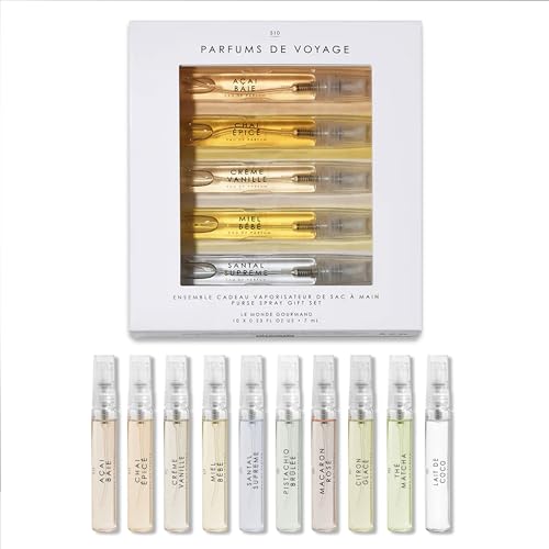 Le Monde Gourmand Parfum de Voyage 10 Piece Purse Spray Discovery Set - 0.23 fl oz (6.8 ml) Each Sample Fragrance