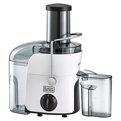 Black & Decker Juicer Extractor, 800W Power with Copper Motor, 500ml Juice collector, 1.5L Large pulp container, 2 Speed Control, Easy to Clean, Perfect for Healthy Living, JE780-B5