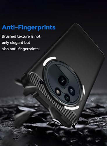 WTech Nothing Phone (3a) Pro 5G 2025 Silicone Brushed Texture Protective Case Cover (Black)