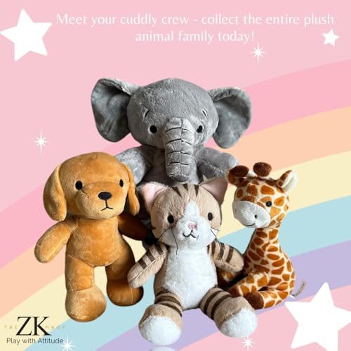 The ZK Mart, Plush Giraffe, Beige Brown Cute Giraffe, Soft Toy Giraffe, Plush Toy, Toy Pet Toy, Washable with Gift Box