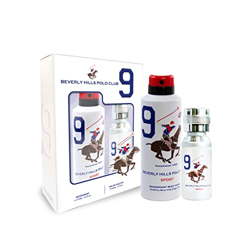 Beverly Hills Polo Club Sport No.9, Gift Set for Men EAU DE TOILETTE 100ml + Sport Deodorant 175ml