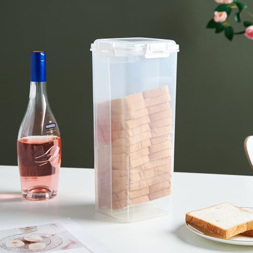 Bread Box with Wooden Lid � Stylish & Durable Bread Storage Container for Fresh Bread, Pastries, and Baked Goods � Keeps Breads Fresher for Longer by LuxeDesigns