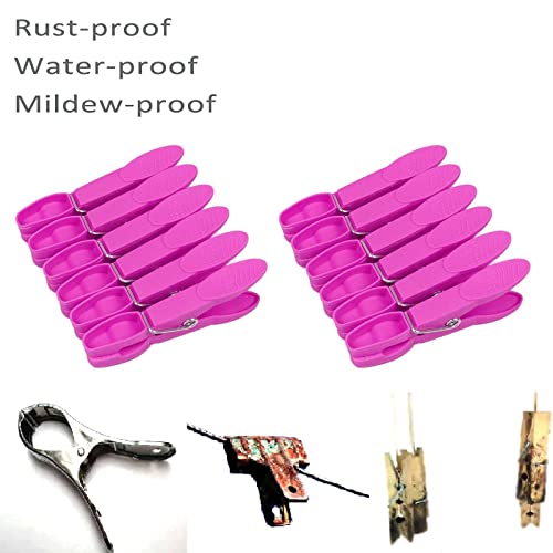 48 Pack Colorful Plastic Clothespins Heavy Duty Laundry Clothes Pins Clips Pegs Drying Line Pegs Small Colored Clothes Pins for Outdoor Clothesline Crafts Package Clips Lanundry Bathroom or Kitchen