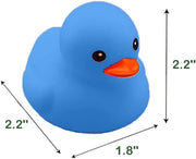 WAMSOLE 50PCS Super Mini Rubber Duck Bath Duck Toys for Toddlers Boys Girls,Squeak and Float Rubber Ducks in Bulk Baby Shower Duck Decorations Party Favors (1.6'')