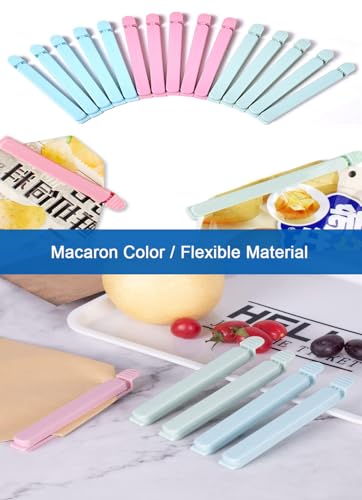 30 Pack Clips for Food Bags,Snack Bag Plastic Sealing Clip,Resealable & Washable Chip Clips(6.3 in,4.7 in)