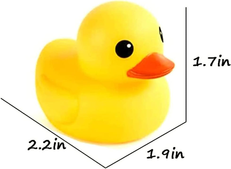 AIYUENCICI Bath Duck Toys 12 PCS Yellow Rubber Ducks Squeak & Float Ducky Baby Shower Pool Toy for Toddlers Kids Boys Girls