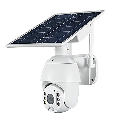 ALPTOP 100% Wire-Free Wireless Rechargeable Battery Solar Powered Outdoor 1080P Pan Tilt WiFi Security Camera PIR Motion Recording Two-Way Audio IP65 Weatherproof Night Vision Built-in SD Slot