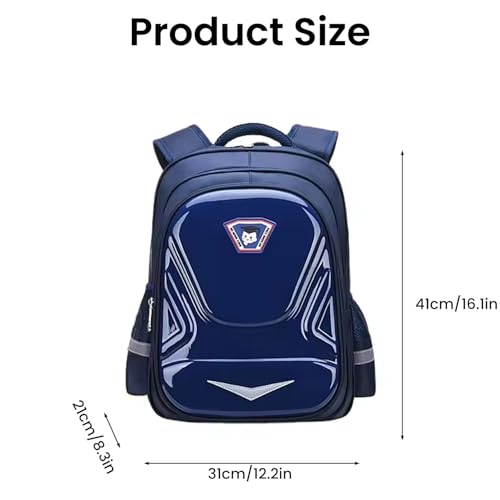 UimoKi Kids Rolling Backpacks for Girls and Boys With Wheels Trolley Backpack Trolley Children School Bags Luggage(Navy Blue)