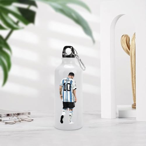 Football Super Hero Messi WaterFlask Bottle - Gift for Sport fans - Aluminum Insulated Sports Water Bottle 700ml (Design 2)
