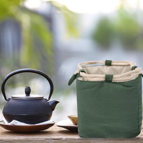 Tazweeq Teapot Storage Bag Drawstring Storage Case Teaware Bag,Multi-function Tea Cup Bags Drawstring Suitable for Travel Business and Outdoor Activities