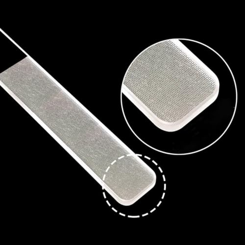 ECVV 6PCS Nano Shiner Nail Files Nano Glass Nail Kit with Case for Natural Nails, Fine Crystal Nail Files Set Nail Shiner Polisher for Home/Salon Use