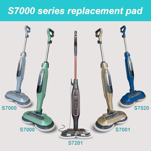 AIR U+ 8 Pack Replacement Steam Mop Pads for Shark S8201 S8001 S7001 S7201 S7000AMZ S7000 S7005 S7020 S7001C Steam Mop, Steam & Scrub All-in-One Scrubbing and Sanitizing, Dirt Grip Scrub Washable Pad
