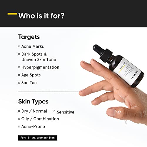 Minimalist Alpha Arbutin 2% for Dark Spots & Sun Tanning | Face Serum with Hyaluronic Acid to Help with Blemishes, Dark Spots, PIH & Uneven Skin Tone | 30ml