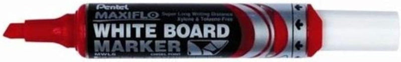 Pentel Maxiflo Chisel Tip White Board Marker, Red