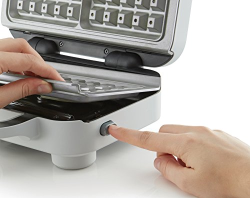 Breville VST072 DuraCeramic Waffle Maker, Non-Stick and Easy Clean with Deep-Fill Removable Plates, White and Stainless Steel