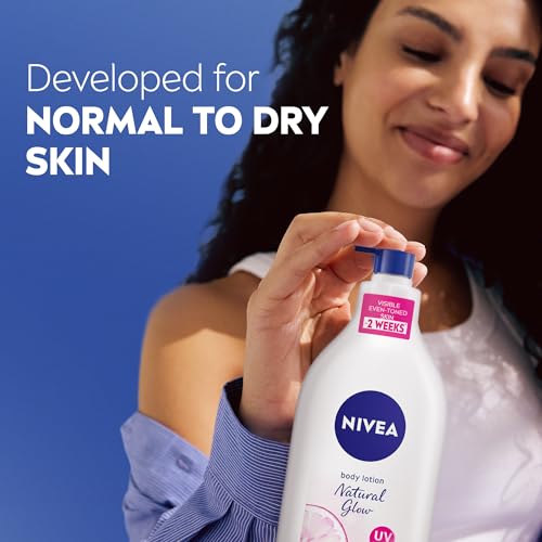 NIVEA Body Lotion for Normal to Dry Skin, Natural Glow, with Vitamin C and UV Filter, Moisturizes and Evens Skin Tone, 625ml