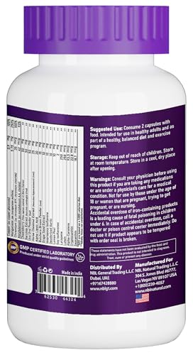 NBL Natural Women's Multivitamin, 120 Capsules, Supports Energy, Muscle, Bone Health, Immune Support