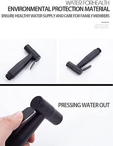 LOSCHEN LOSCHEN 1/2NPT Stainless Steel Bidet Sprayer kit for Toilet,Hand Held Sprayer Shattaf Toilet Attachment for Pet Bath/Personal Hygiene/Bathroom/Closestool,Easy to Install (Matte Black)