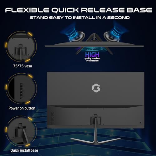 GAMEON GOES22FHD120IPS 22-Inch Full HD Monitor, 120Hz, 0.5ms, IPS Panel, HDMI 2.1, FreeSync, NVIDIA G-Sync Compatible, PS5 Supported,1920x1080 Resolution Ultra-Slim Design, Black
