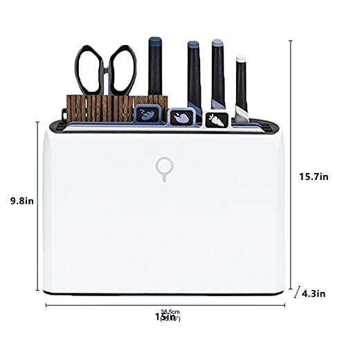Smart Cutting Board, Smart Knife Cutting Board, Drying Holder Organizer for Kitchen, 4 Color Coded Chopping Boards, 4 Knives, Smart Home Gadgets