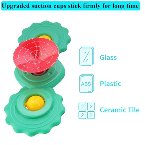 Baby Suction Cup Toys, Azonee 3 Pack Baby Bath Toys, Suction Toys for Kids for Bath and Window, Baby Travel Toys, Toddler Gifts for 6 9 12 18 Months Age Boys Girls (Style C)