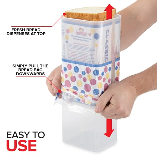 1 Pcs Bread Boxes for Kitchen Counter Airtight, Fresh Bread Storage Container, Clear Sandwich Bread Saver, Bread Holder - Bread Bin for Bun, Bagel, and Bread Loaf, Plastic Bread Box