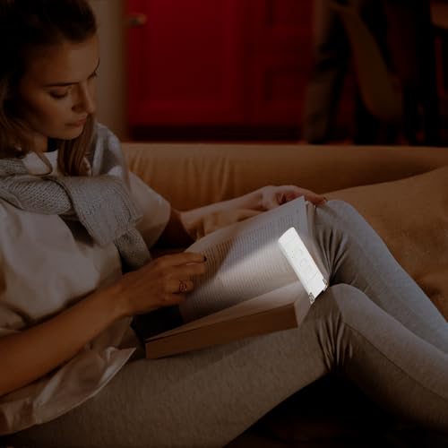Exrp Reading Light, Book Lights for Reading in Bed, Rechargeable Reading Lamp with 2 Timing Modes, 3 Color Modes & 5 Brightness Dimmable, Great Gifts for Kids, Nighttime Readers, AND-55