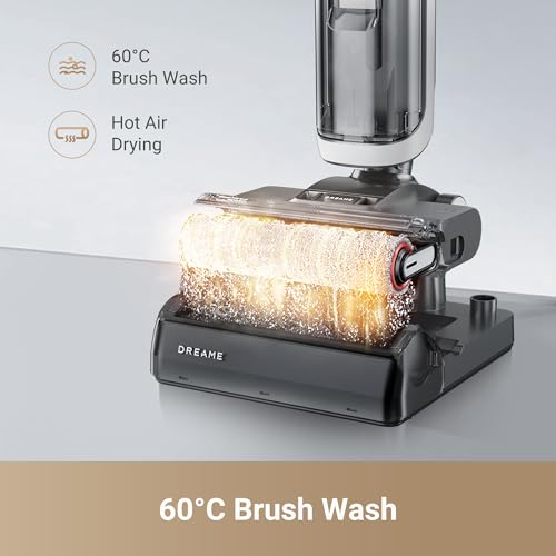 Dreame H14 Wet-Dry Vacuum Cleaner, Brush Washing & Hot Air Drying at 60°C in 5 mins, 180° Lie-Flat Reach, Self-Cleaning with Dual Rotations, 18kPa Suction Power, Dual-Edge Cleaning, 2 Years Warranty