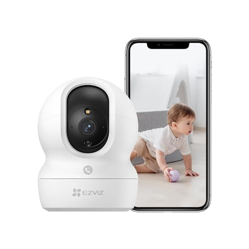 EZVIZ Security Camera CP1 Pro, 4MP CCTV Camera for Home, 360° Indoor Camera, Baby Monitor with Color Night Vision, Human Shape & Loud Noise Detection with Auto-Tracking, Two-Way Audio, Dual-Band Wi-Fi