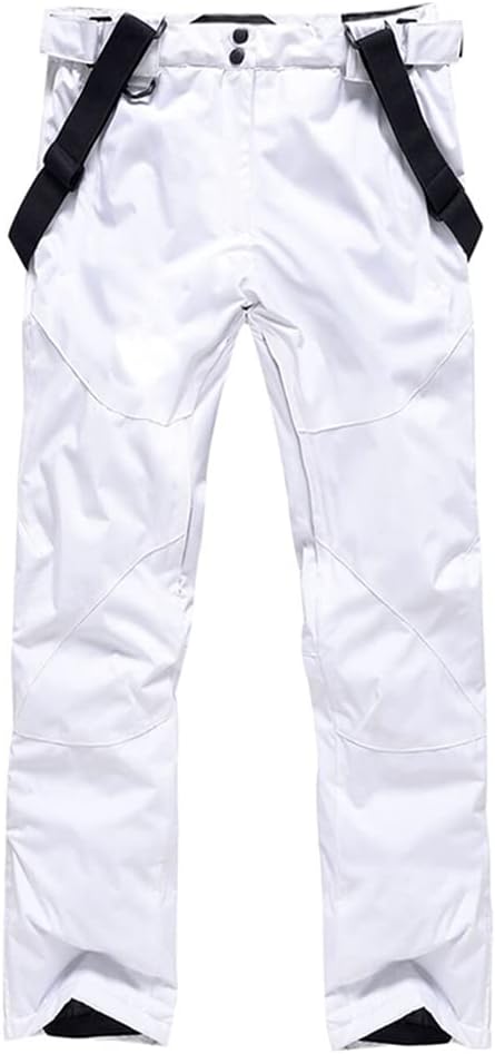 YEEFINE Men's Waterproof Snow Pants Insulated Outdoor Ski Pants Winter Warm Detachable Suspender Snowboard Bibs