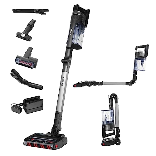 Shark Stratos Cordless Stick Vacuum Cleaner, Anti Hair Wrap Plus, 120 Mins Run Time (2 Batteries), DuoClean & Clean Sense IQ with Pet, Crevice & Multi-Surface Tools, Charcoal/Silver IZ420UKT