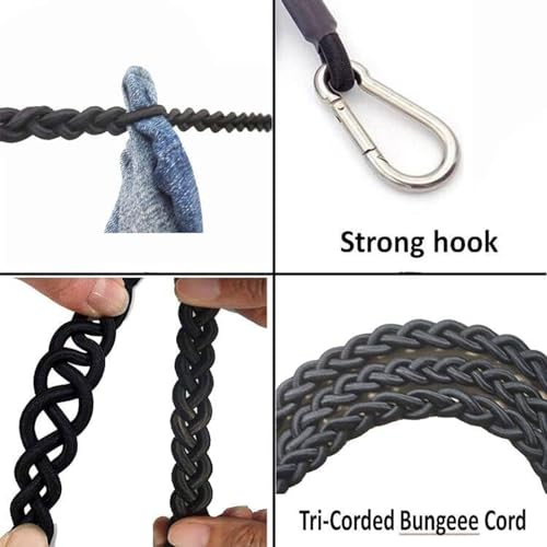Retractable Portable Clothesline for Travel,Tri-Braided Clothing line with Strong Suction Cups and Metal Hooks, for Indoor Laundry Drying line,Outdoor Camping Accessories, Without Clothes Clips