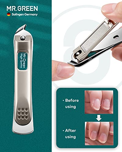 MR.GREEN Manicure Set, Pedicure Sets, Nail Clipper Stainless Steel Professional Nail Cutter with Travel Case