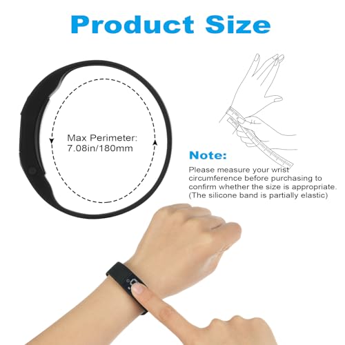 ACWOO Vibrating Alarm Reminder Watch, Silent Vibrating Wrist Alarm Watch, Rechargeable Vibrating Pill Reminder Alarm Watch for Kids & Adult Potty Training, Sport, Daily Pill Reminder