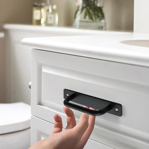 Excefore Door Handles Pull Push Door Handles Barn Door Handle Heavy Duty Aluminium Alloy Safety Grab Bar Toilet Cabinet Garage Shed Hardware Bathrooms Shower Decorative Pull Handle (2Pack)