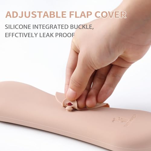 TERRIFI Silicone Makeup Brush Holder - Travel Makeup Bag for Women, Portable Cosmetic Organizer Case, Soft and Sleek, Essential Brushes Pouch for Travel