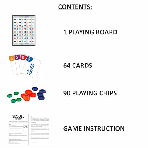 Ankit Toys & Games Sequel Numbers Board Game Educational Fun Interactive Learning Classic Game for Kids Enhances Math Skills and Critical Thinking Durable Set (Board Size 59 * 43 Cm)