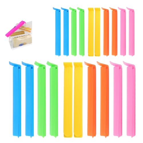 40 PCS Food Bag Clips Set - 2 Sizes (7cm & 11cm), Airtight Bag Sealing Clips for Chips, Bread, Snacks, Dog Food, Freezer Storage - Durable, Colorful, and Versatile Kitchen Clips