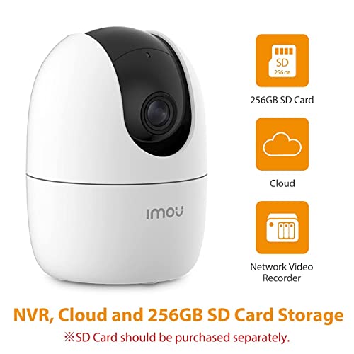 Imou Ranger 2-D, 360° Coverage, AI Human Detection, Privacy Mode, Human Detection,1080P, Built-in Siren, Smart Tracking, Privacy Mode, Abnormal Sound Alarm, Night Vision, Two-Way Talk, Cloud