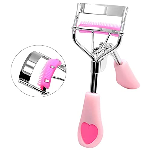 Arabest Eyelash Curler, Eye Lash Curler With Brush Mascara, False Eyelashes Accessory, Best Professional Tool for Lashes Curls for Daily Makeup, Eyelash Curler with Built in Comb (pink)