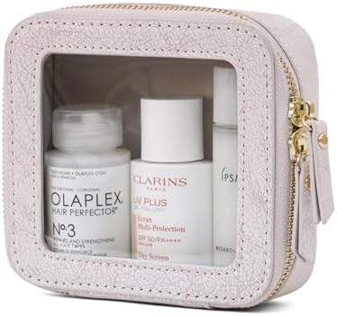 Small Cosmetic Bag for Purse Mini Makeup Bag for School Cute Clear Make Up Pouch for Travel Tiny Leather White Make Up Organizer Case for Backpack Toiletry Bag Waterproof Square Pouch with Zipper