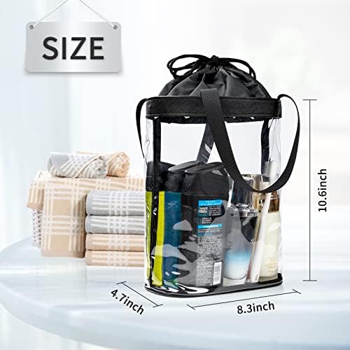 onemoky Travel Toiletry Bag, Clear Makeup Bag for Women, TSA Approved Toiletry Bag, Waterproof Clear Bag Cosmetic Pouch, Transparent Makeup Organizer, Carry on Airport Airline Compliant, Beige