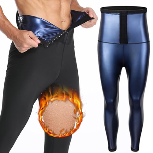 Men's High Waisted Sauna Leggings, Heat Trapping Compression Pants, Slimming Shapewear